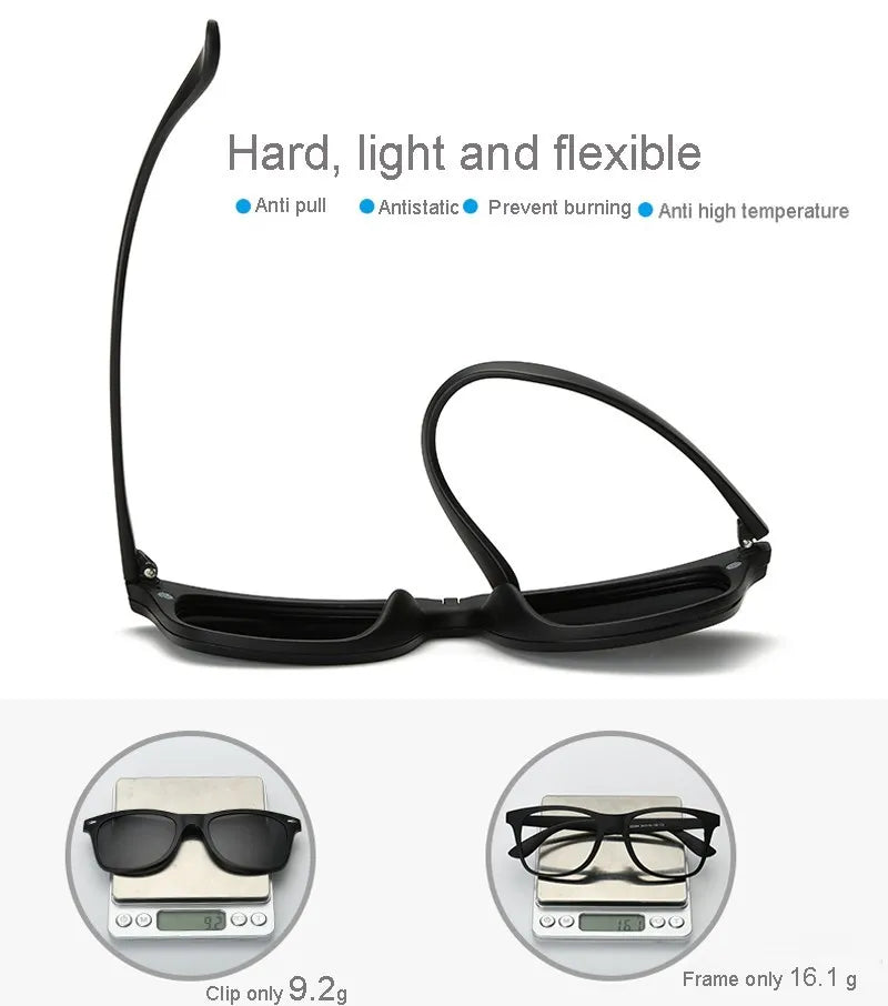 6 in 1 Magnet Clip on Sunglasses - Men and Women