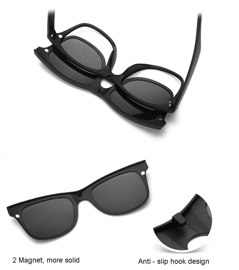6 in 1 Magnet Clip on Sunglasses - Men and Women