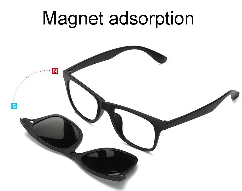 6 in 1 Magnet Clip on Sunglasses - Men and Women