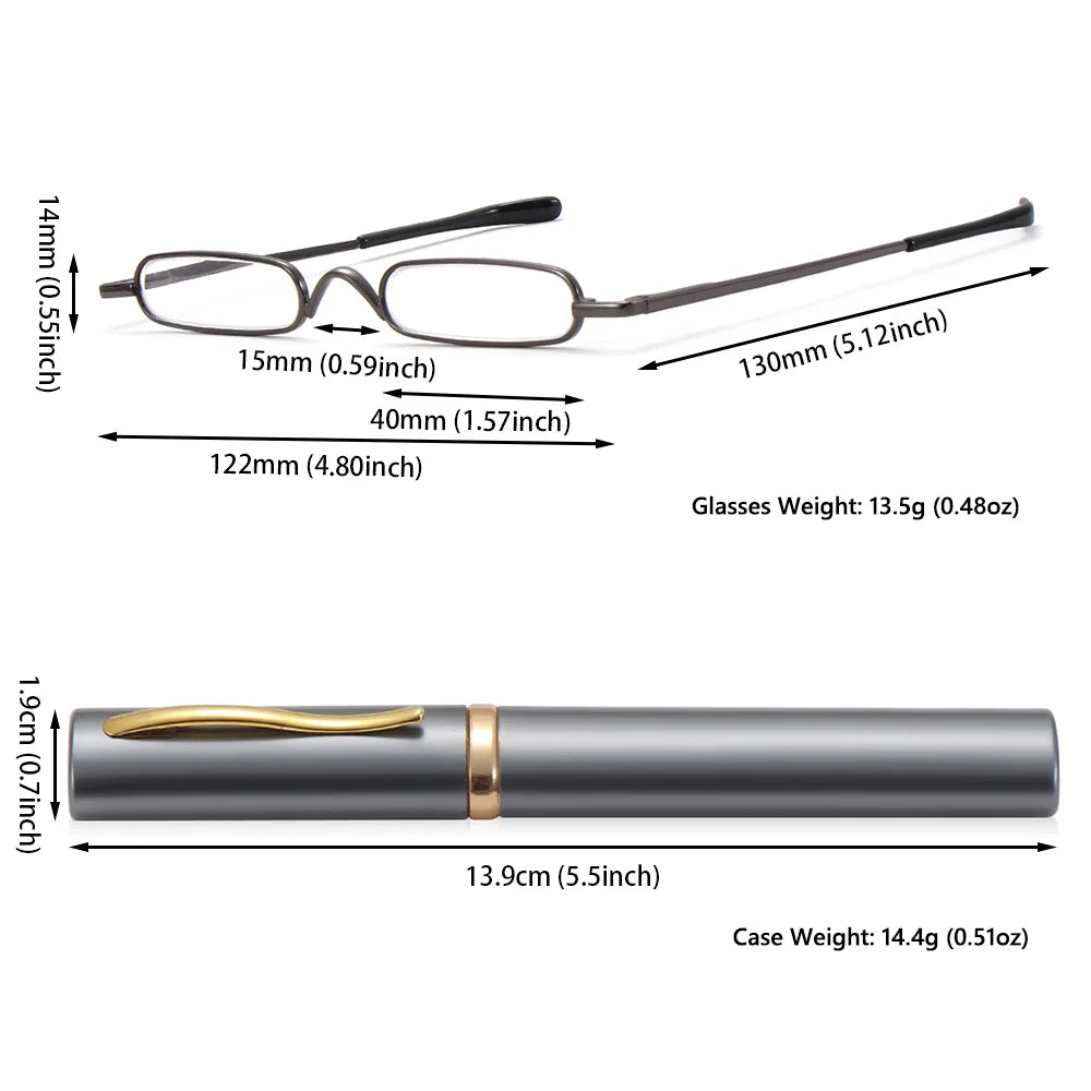 Elegant Reading Glasses Metal Frame Ultra-thin