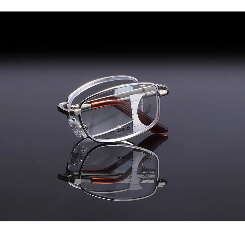 Folding Reading Glasses - Progressive Photochromic