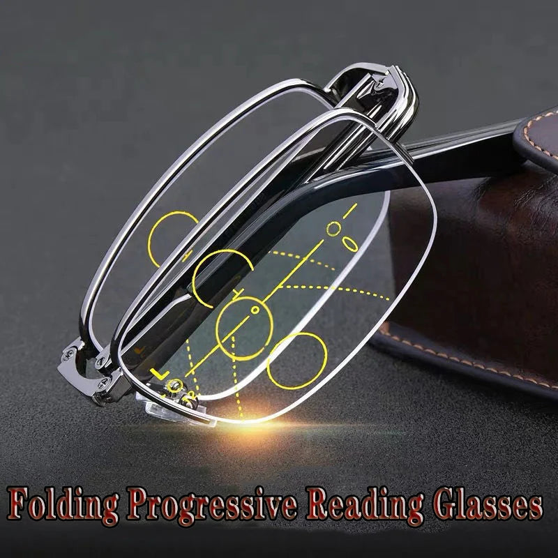 Folding Reading Glasses - Progressive Photochromic