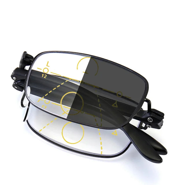 Folding Reading Glasses - Progressive Photochromic