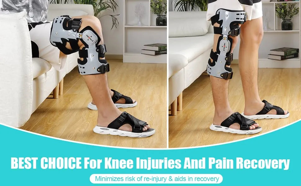 Knee Brace Hinged Stabilizer Adjustable Recovery Support