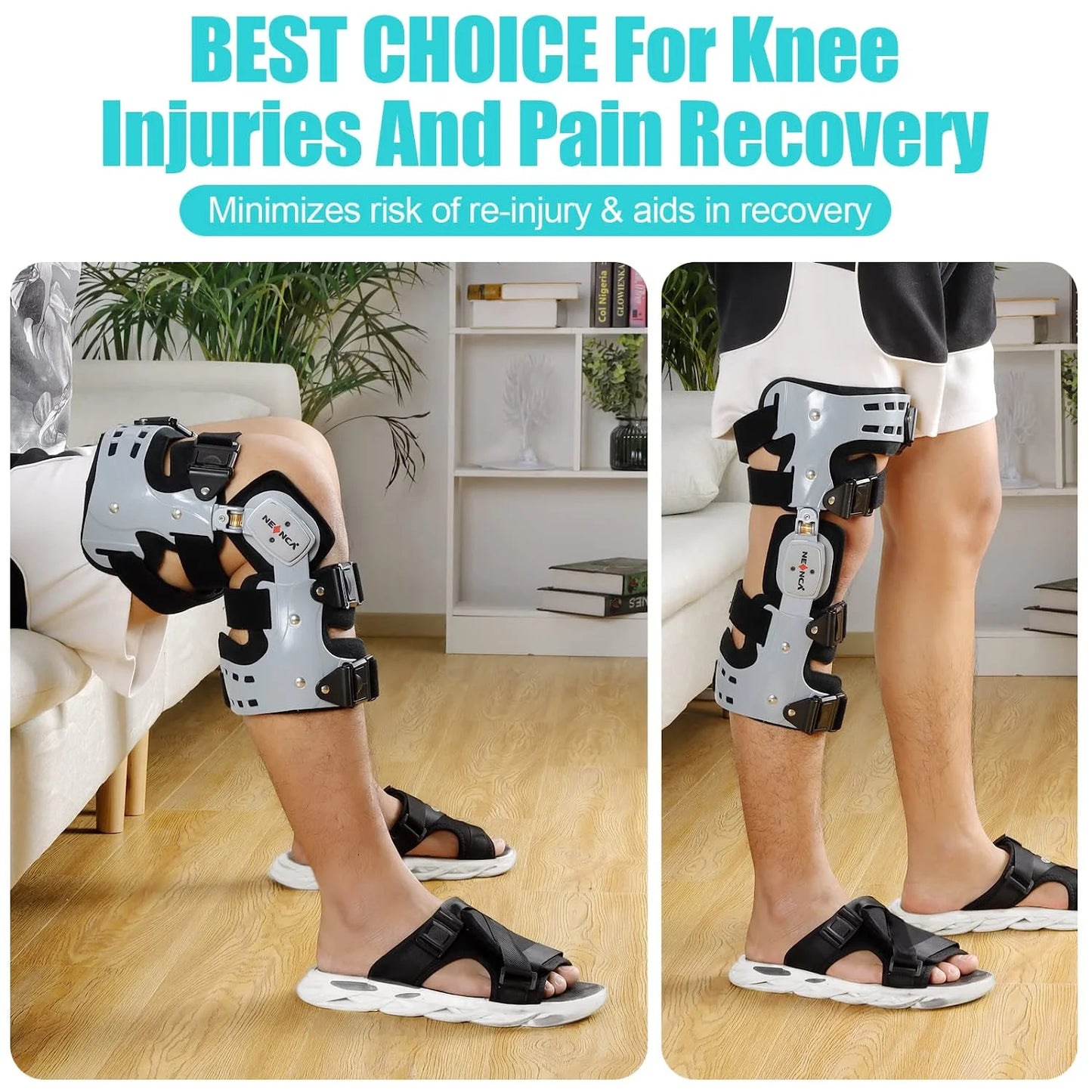 Knee Brace Hinged Stabilizer Adjustable Recovery Support