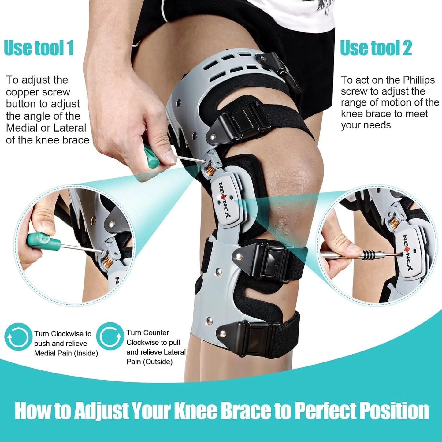 Knee Brace Hinged Stabilizer Adjustable Recovery Support