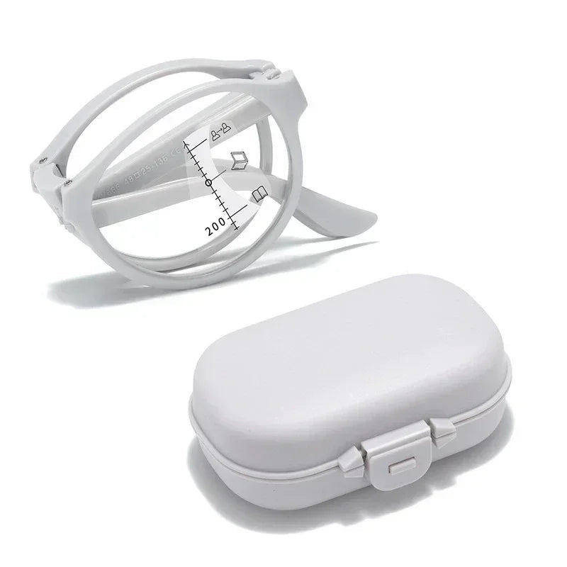 Multifocal Folding Reading Glasses With Vintage Style And Case