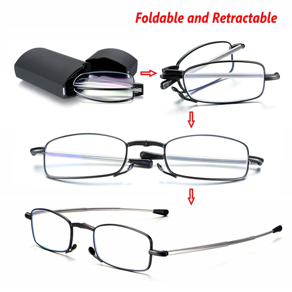 Folding Reading Glasses - Portable With Case