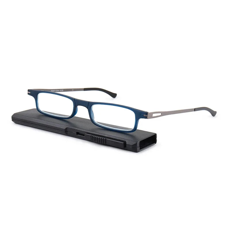 Portable Reading Glasses With Push-Pull Protective Case