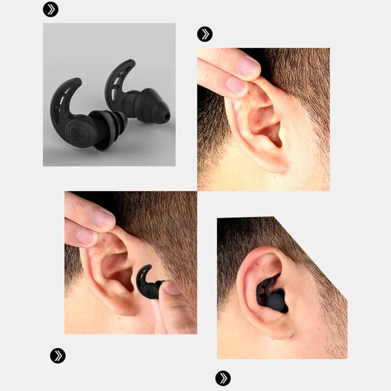 Soft Silicone Ear Plugs 3 Layers – Insulation Ear Protector