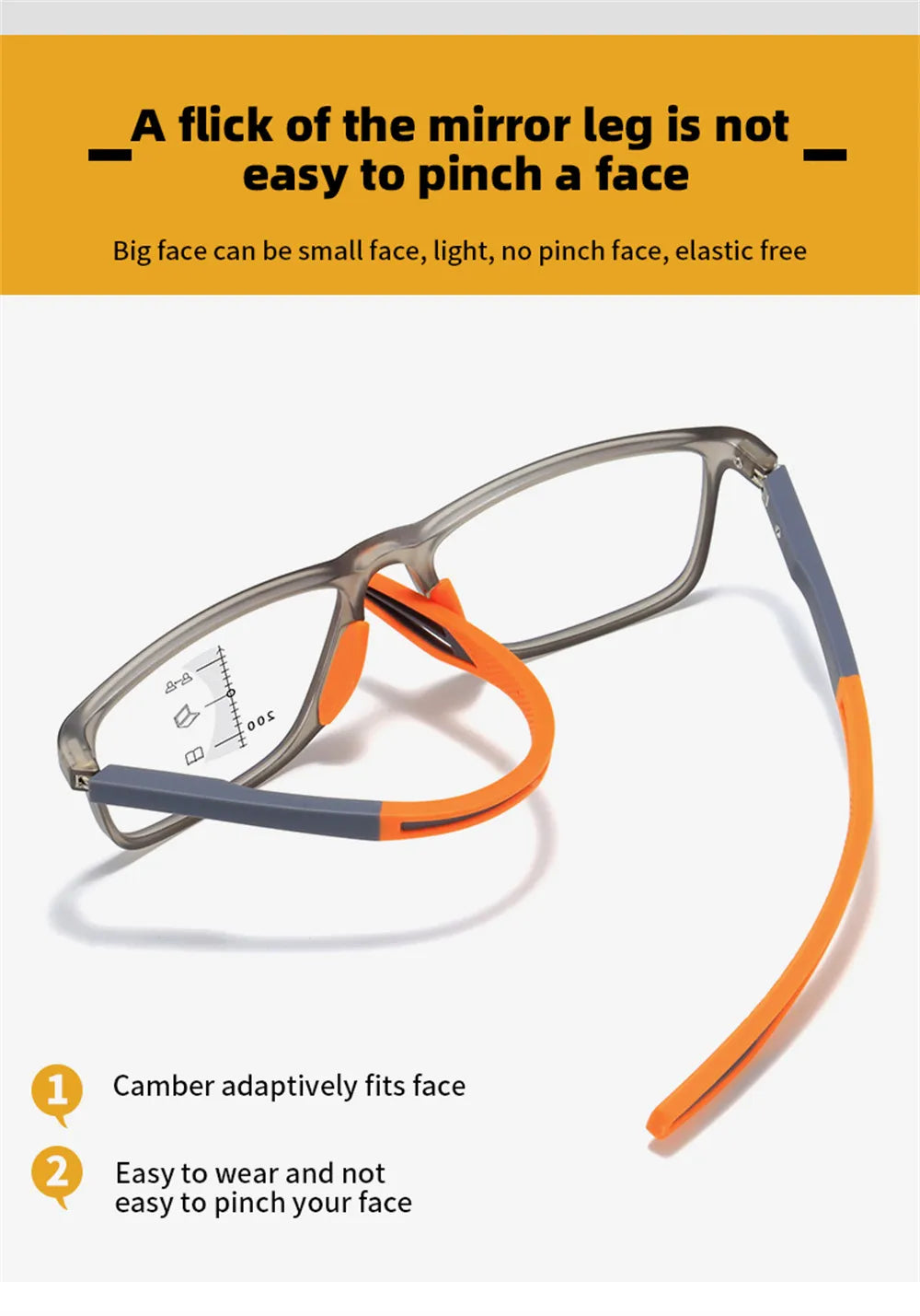 TR90 Anti-blue Light Multifocal Reading Glasses