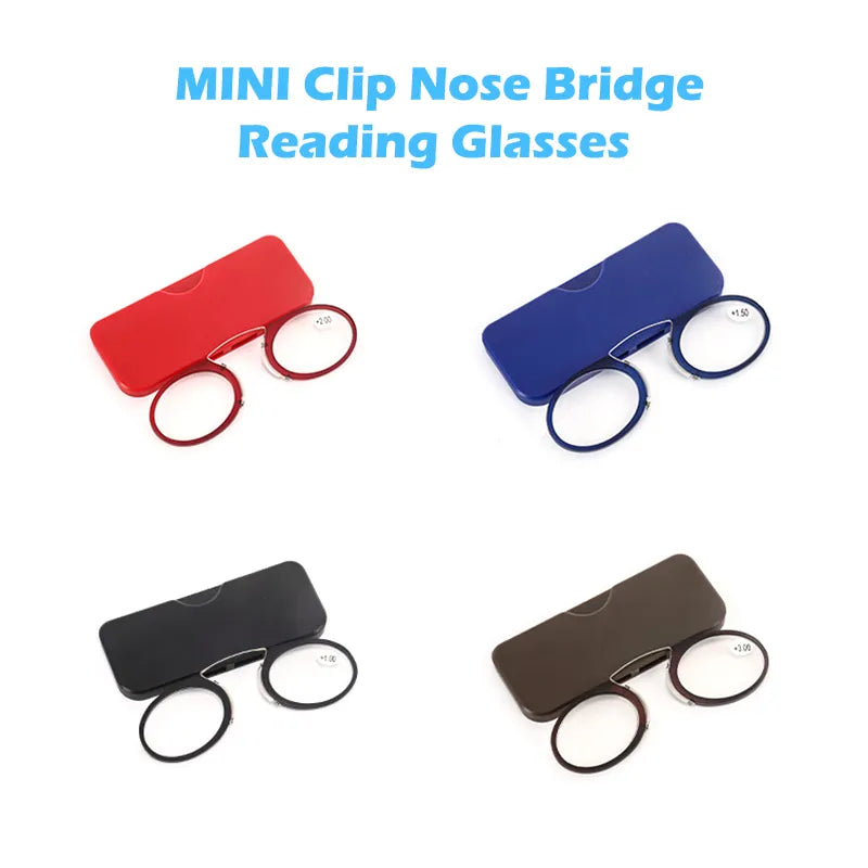 Ultra Thin Reading Glasses With Case On Phone Portable