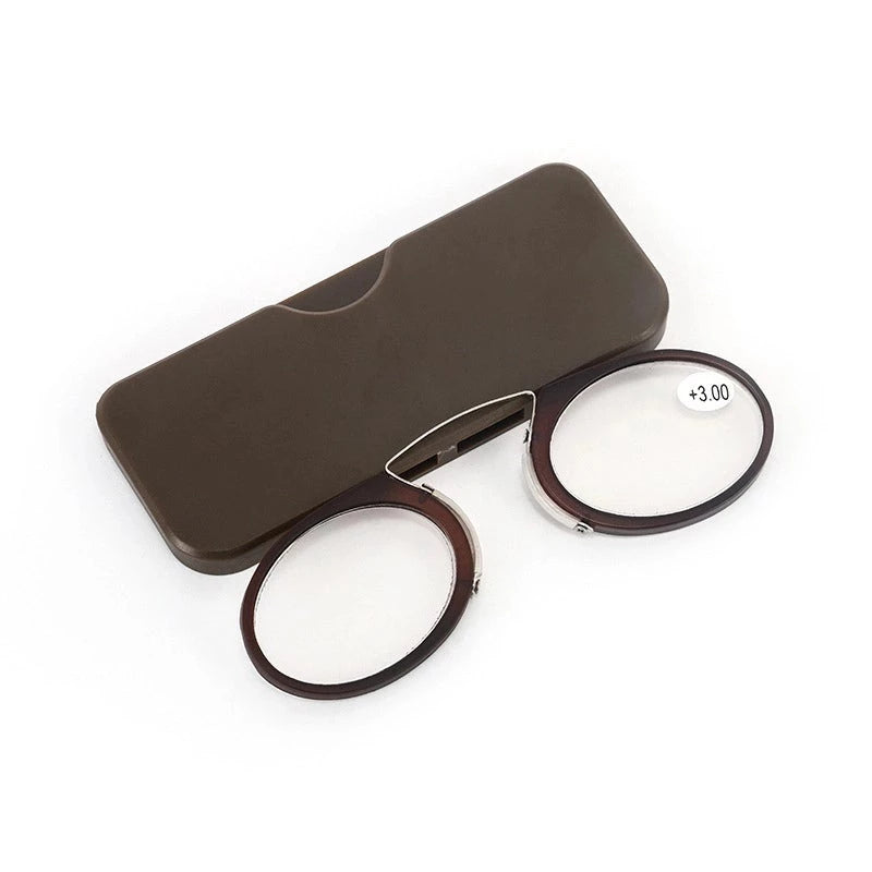 Ultra Thin Reading Glasses With Case On Phone Portable