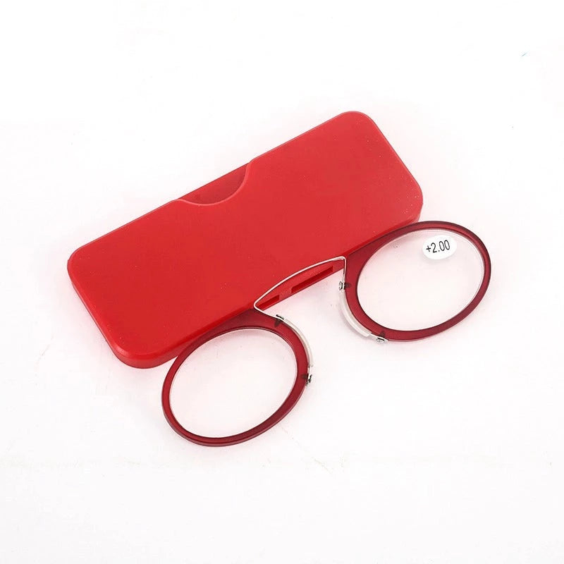 Ultra Thin Reading Glasses With Case On Phone Portable