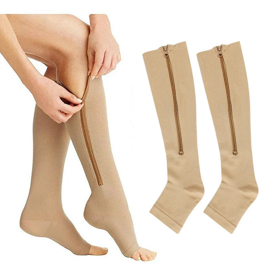 Unisex Zipper High Compression Socks