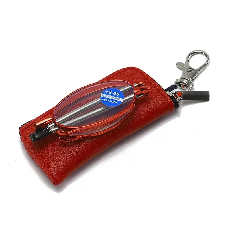 Portable Folding Reading Glasses  - With Storage Bag