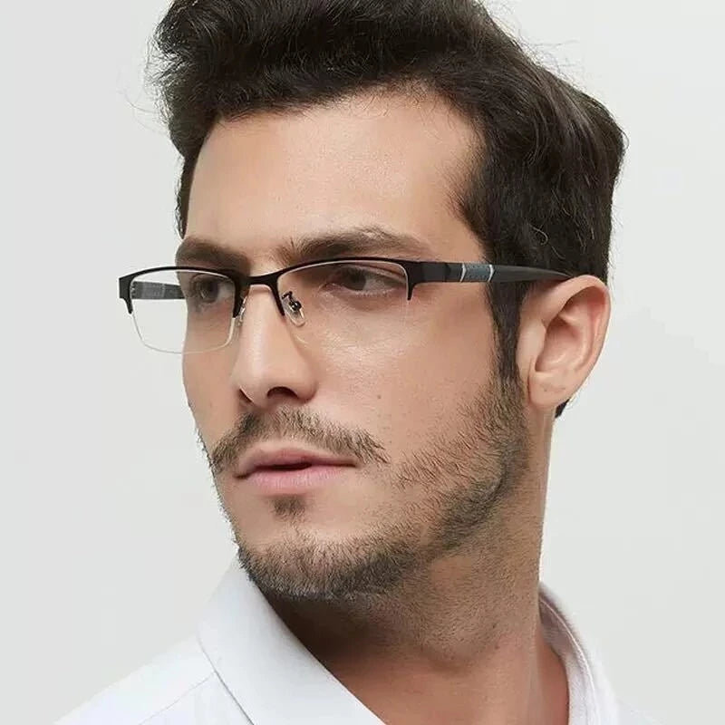 Business Reading Glasses With Anti-Blue Light Half-Frame Design