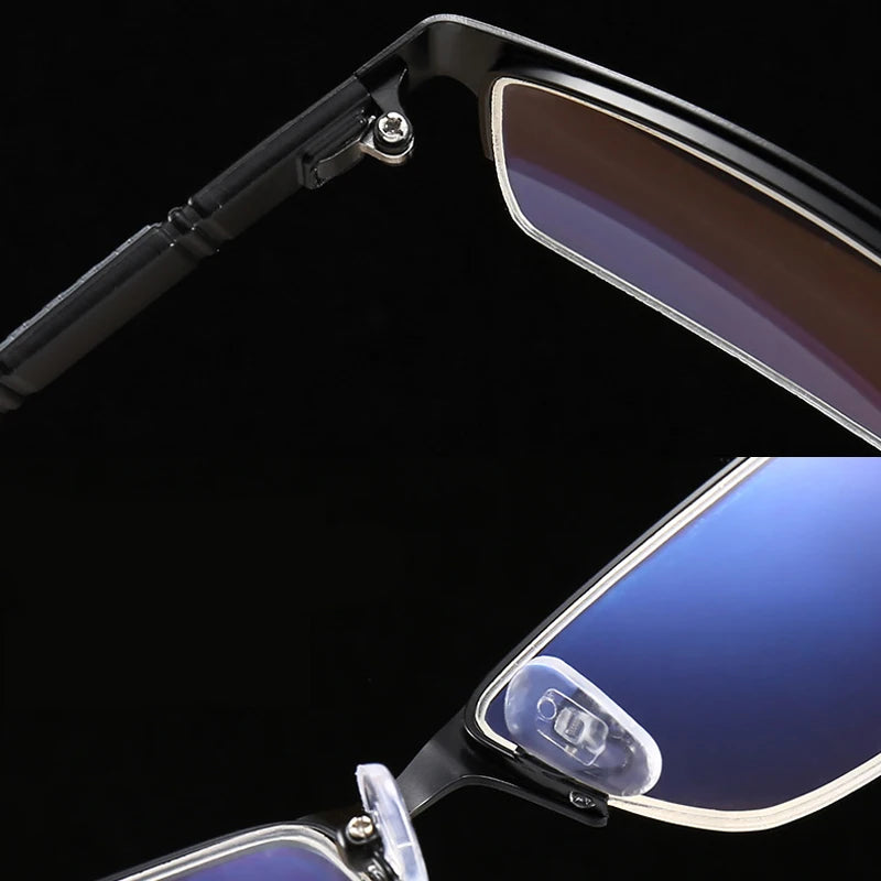 Business Reading Glasses With Anti-Blue Light Half-Frame Design