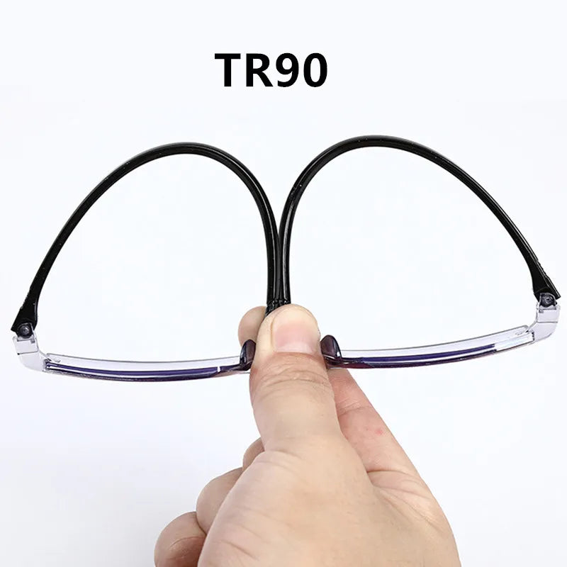Business Reading Glasses With Anti-Blue Light Half-Frame Design