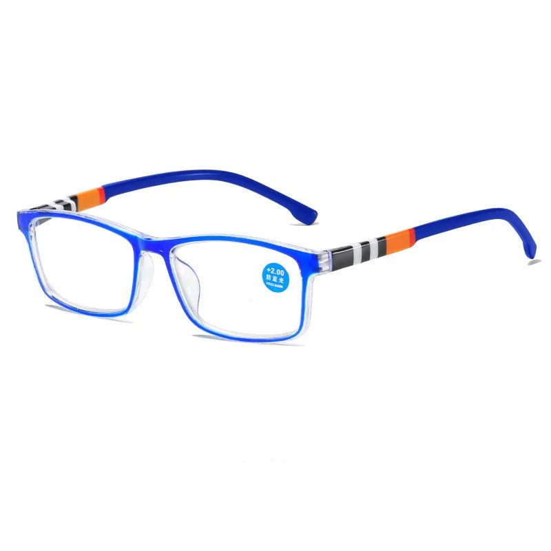 Fashion Anti-Blue Light Reading Glasses With Printed Rectangle Frame