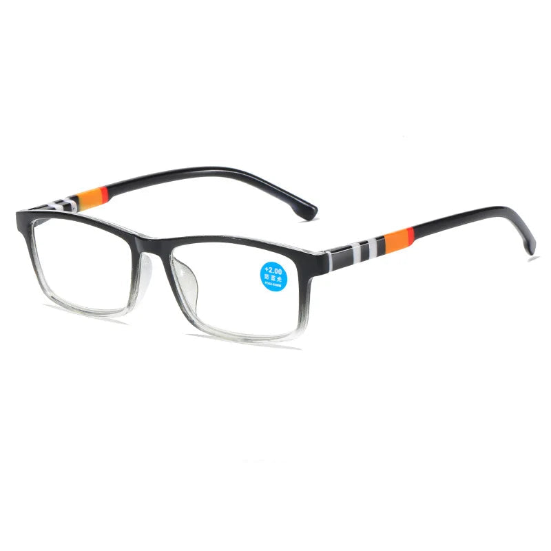 Fashion Anti-Blue Light Reading Glasses With Printed Rectangle Frame