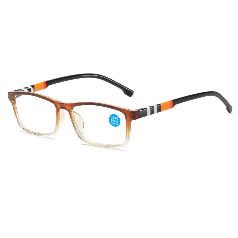 Fashion Anti-Blue Light Reading Glasses With Printed Rectangle Frame