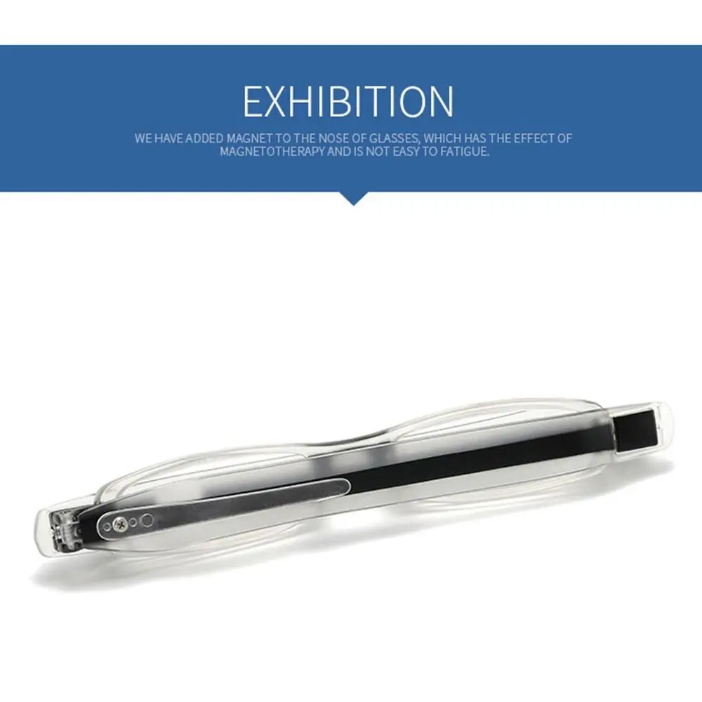 Folding Reading Glasses With 360 Degree Rotation And Clear Lenses