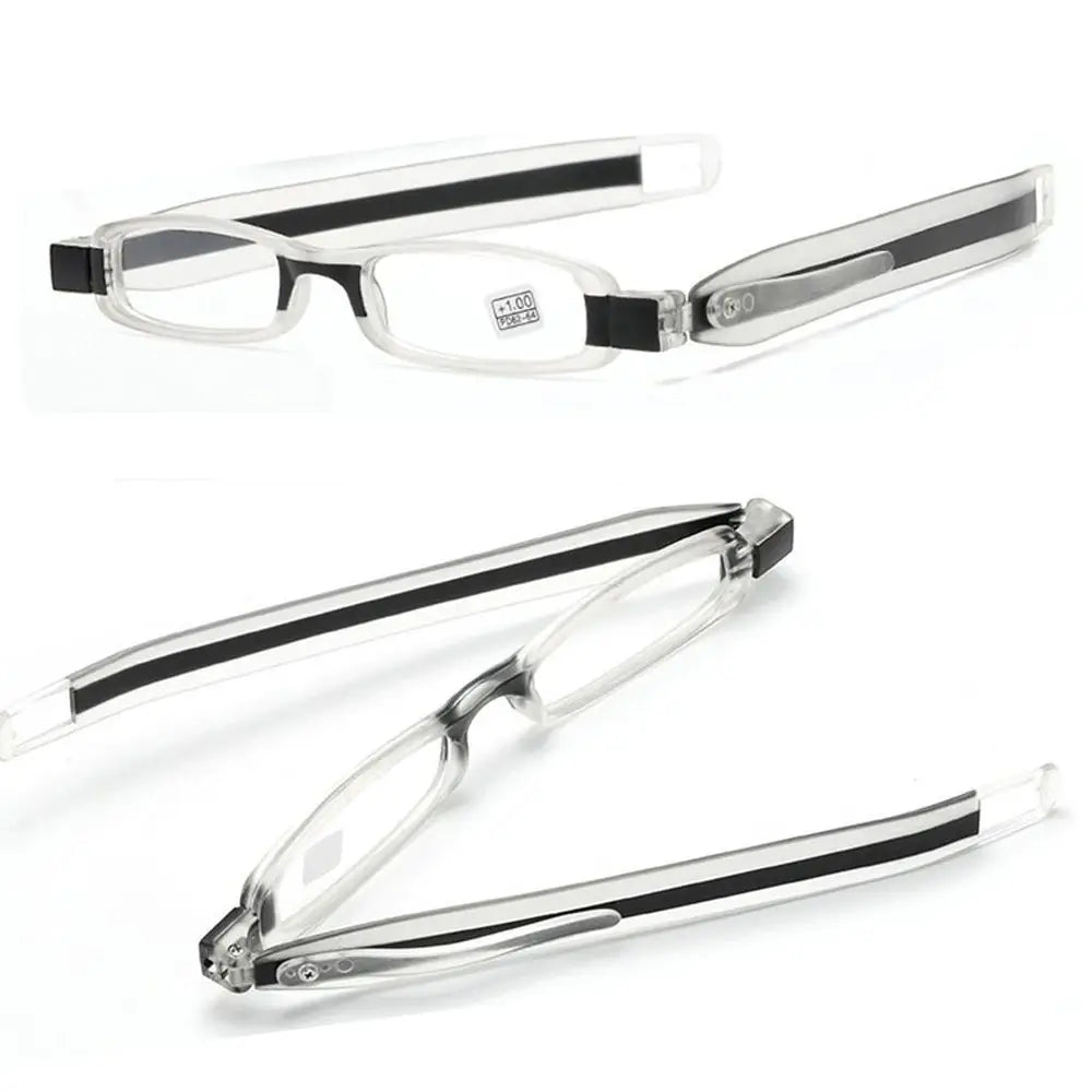 Folding Reading Glasses With 360 Degree Rotation And Clear Lenses