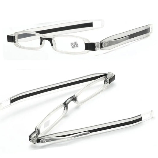Folding Reading Glasses With 360 Degree Rotation And Clear Lenses