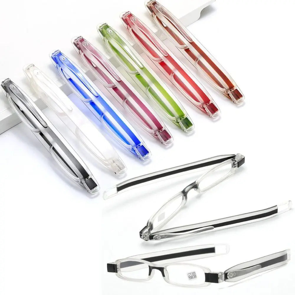 Folding Reading Glasses With 360 Degree Rotation And Clear Lenses