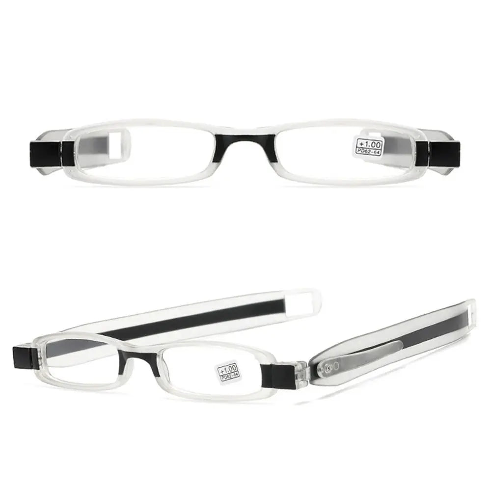 Folding Reading Glasses With 360 Degree Rotation And Clear Lenses