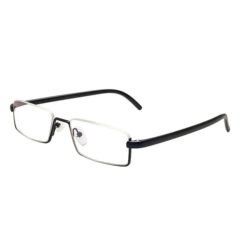 Half Frame Reading Glasses With Protective Case And Anti-Blue Light Lenses