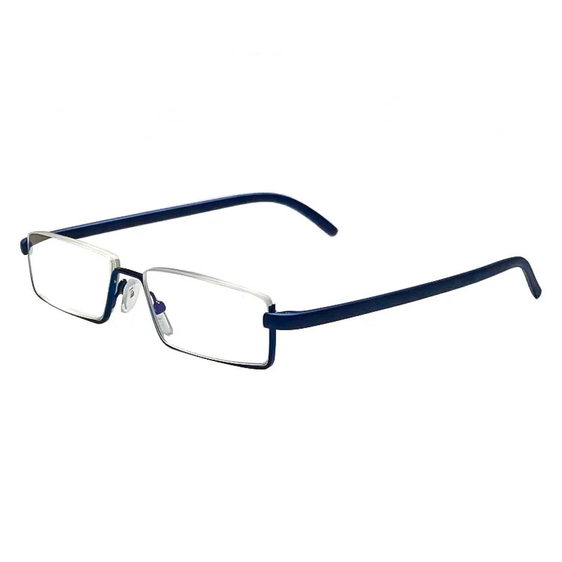 Half Frame Reading Glasses With Protective Case And Anti-Blue Light Lenses