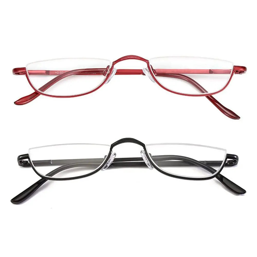 Half Moon Reading Glasses With Spring Hinge Frame