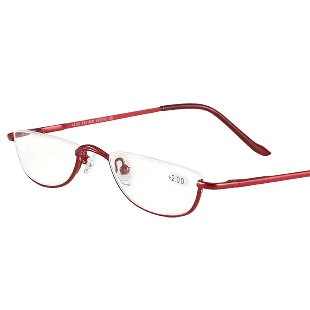 Half Moon Reading Glasses With Spring Hinge Frame