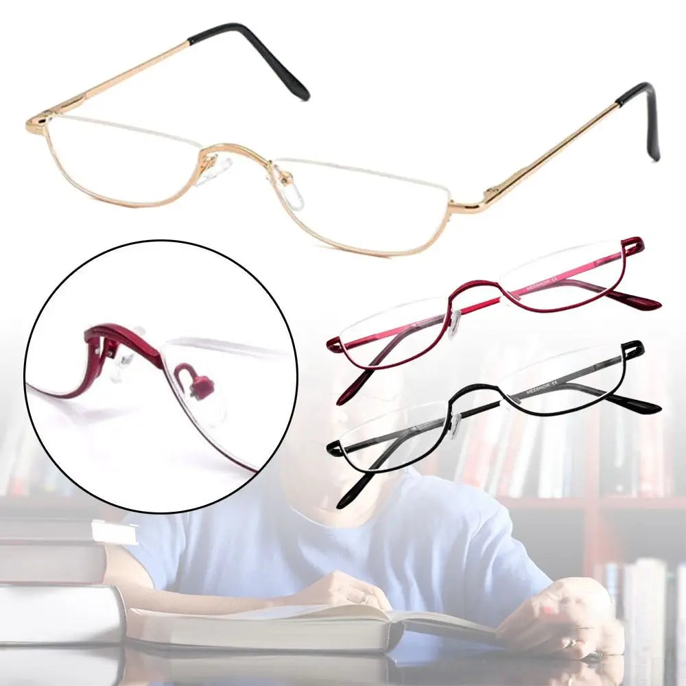 Half Moon Reading Glasses With Spring Hinge Frame