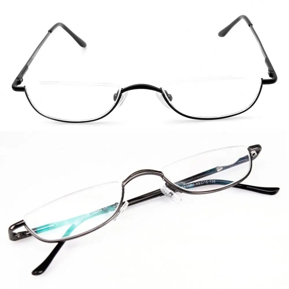 Half Moon Reading Glasses With Spring Hinge Frame