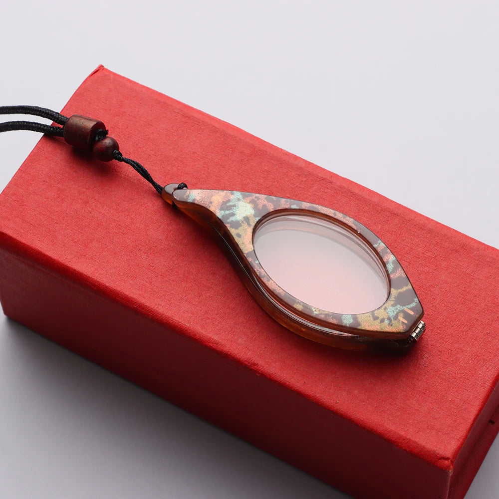Hanging Neck Reading Glasses With Foldable Oval Frame