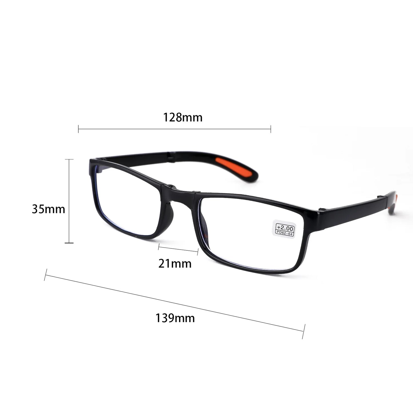 Men's Folding Reading Glasses With Anti-Blue Light Lenses