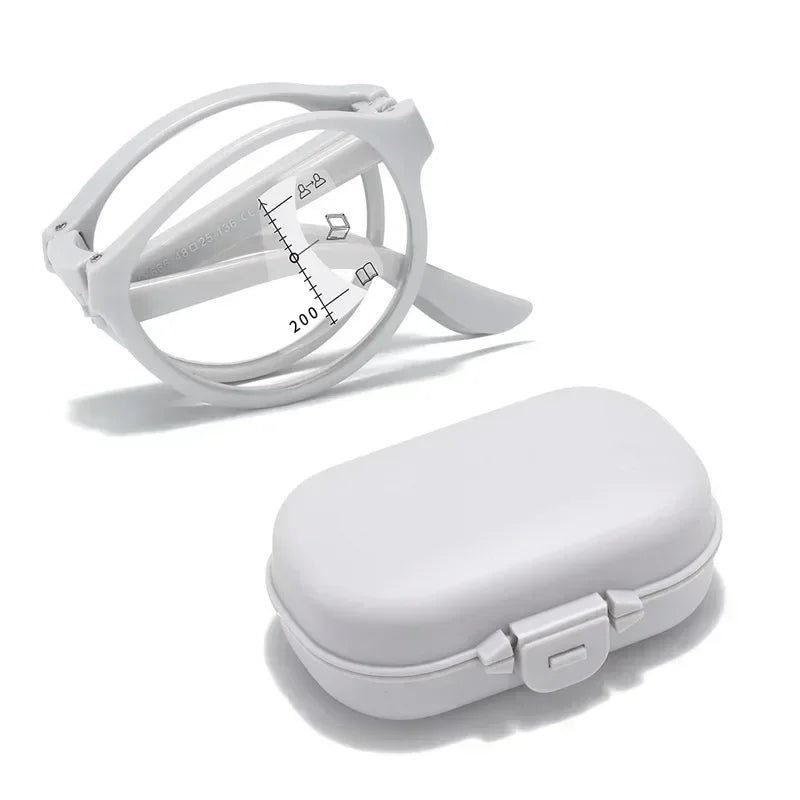 Multifocal Folding Reading Glasses With Vintage Style And Case