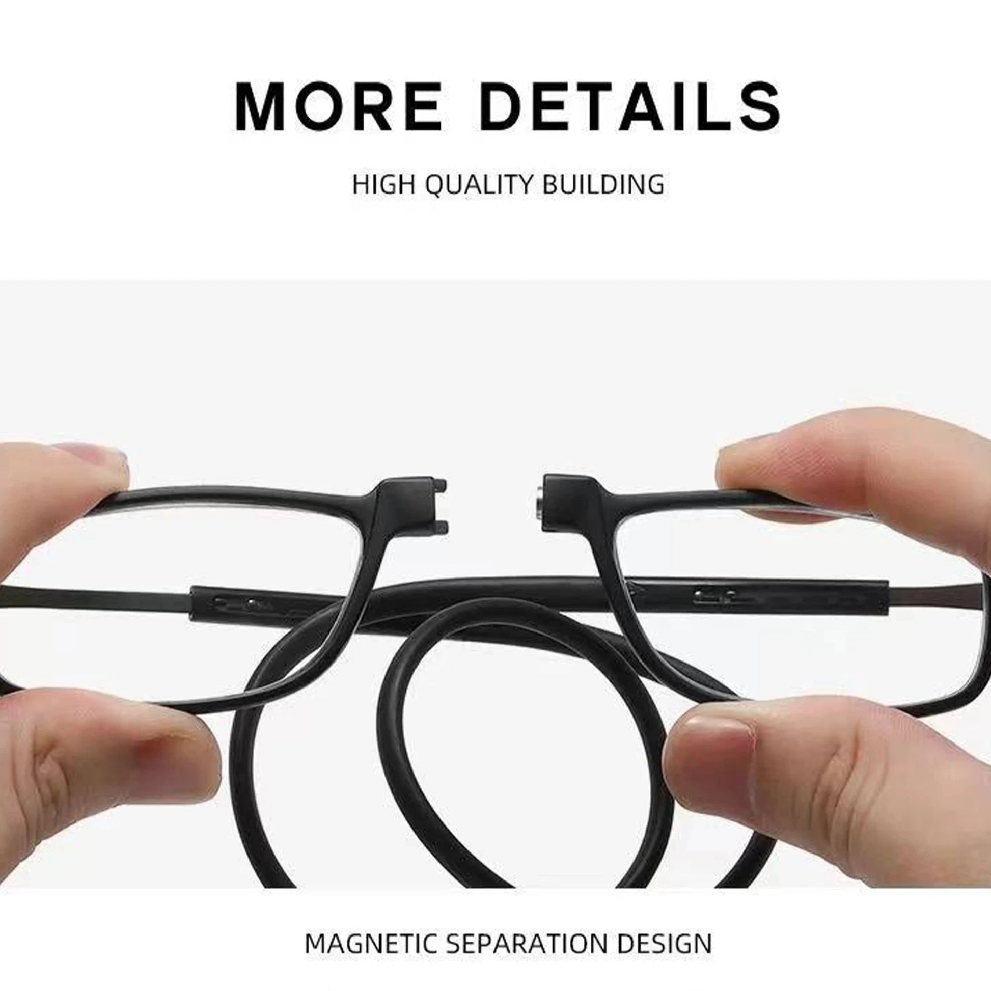 Portable Folding Reading Glasses With Adjustable Fit