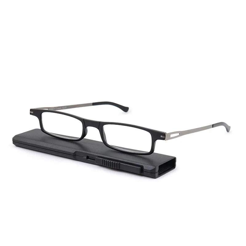 Portable Reading Glasses With Push-Pull Protective Case