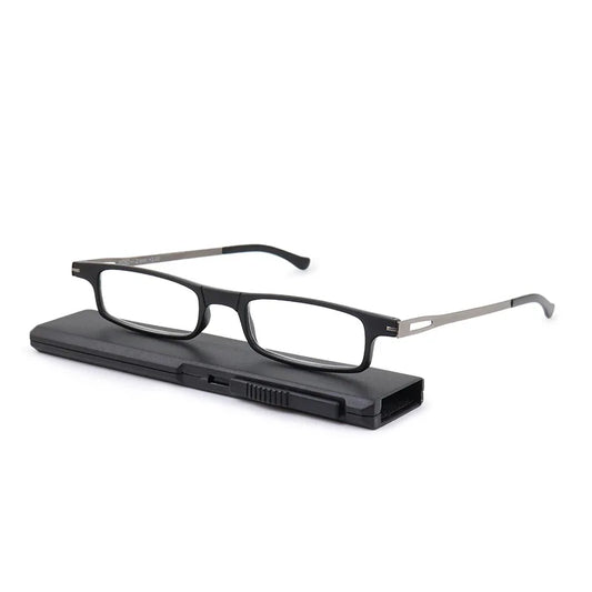 Portable Reading Glasses With Push-Pull Protective Case