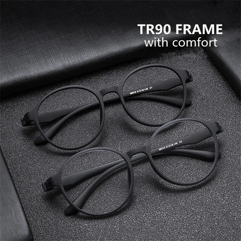 Retro Round Reading Glasses With Anti-Blue Light Lenses