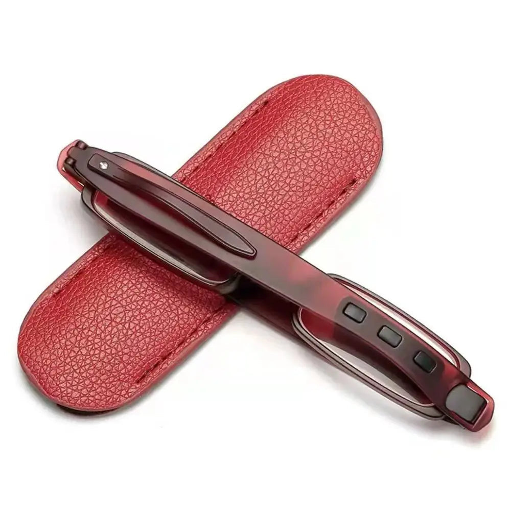 Portable Folding Reading Glasses With Leather Case And 360° Twist Design