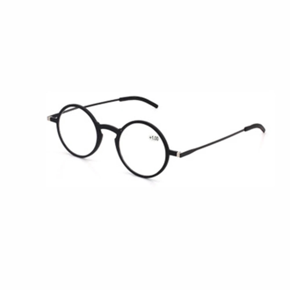 Ultra-Thin Round Reading Glasses With Magnetic Case