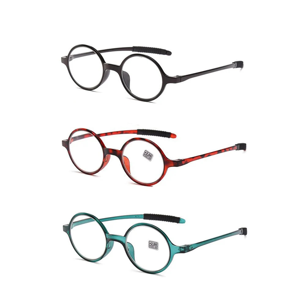 Ultralight Round Reading Glasses With Clear Polycarbonate Lenses