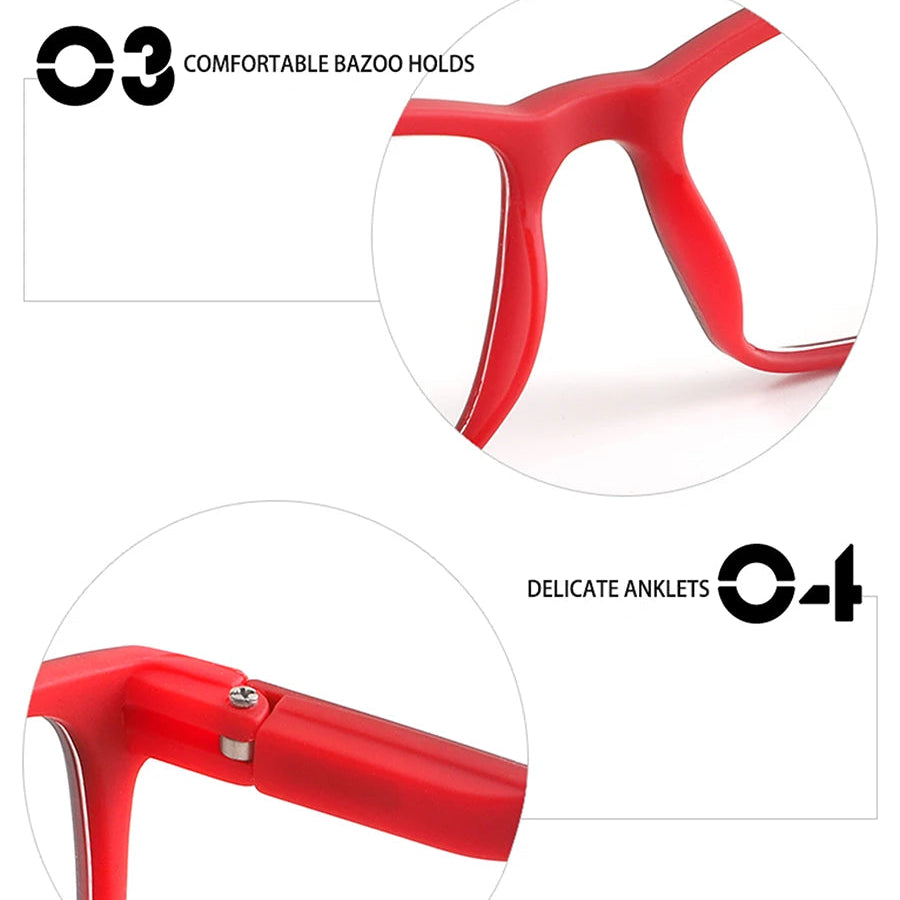 Unisex Anti-Blue Light Reading Glasses With Classic Rectangle Frame