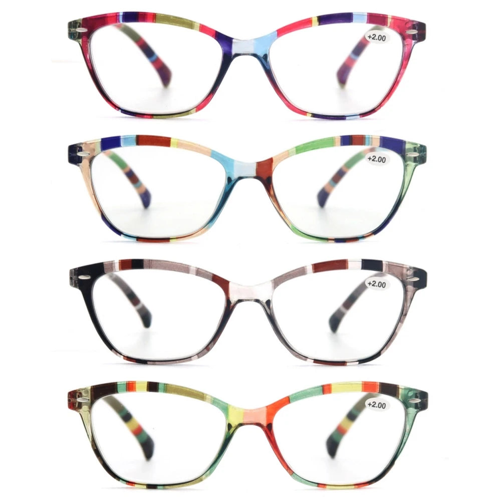 Women's Cat Eye Reading Glasses With Blue Light Resistant Lenses