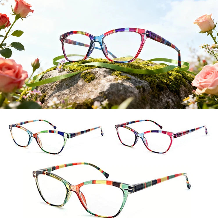 Women's Cat Eye Reading Glasses With Blue Light Resistant Lenses